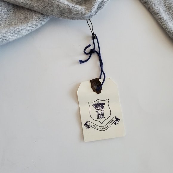 I Love H81 Girl's Chest Pocket Knit Sweater, Light Grey, L - Picture 7 of 8